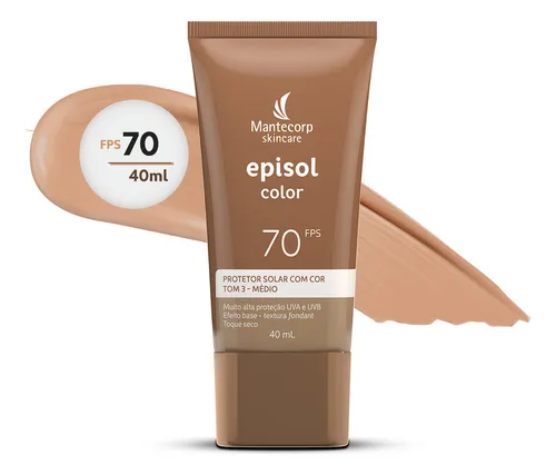 Mantecorp Protetor Solar Facial Episol Fps 70 Tom 3 Médio
