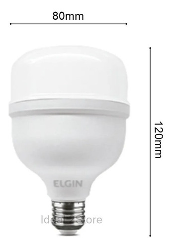 Imagem 2 de 5 de Kit 10 Lâmpadas Elgin Super Bulbo Led 20w 6500k