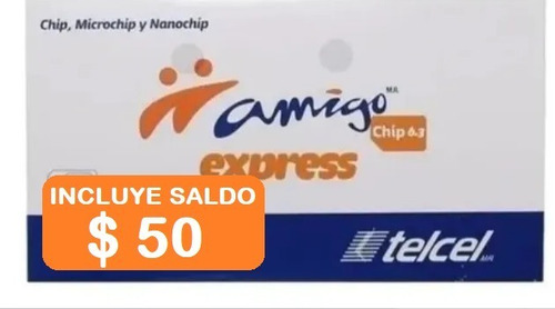 Chip Telcel Incluye Paquete Ilimitado 50  Lada 951