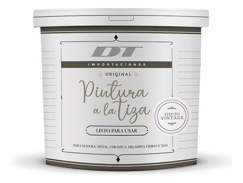 Pintura A La Tiza Chalked Efecto Vintage - 1 Lt Color Blanco Lino