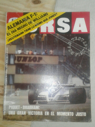  Revista Corsa F1  Williams Recalde Piquet 1981 N792