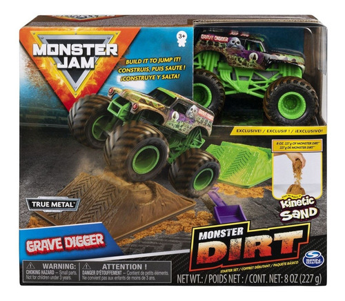 Monster Jam Monster Dirt Arena Set - True Metal Grave Digger