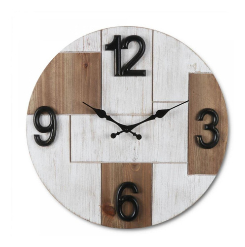 Reloj De Pared Mdf Aguja 60 Cm Ø X 5.5 Cm Espesor