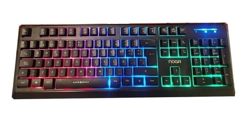 Teclado Noga Gamer Retroiluminado Luces Led Pc Usb Nkb-5020
