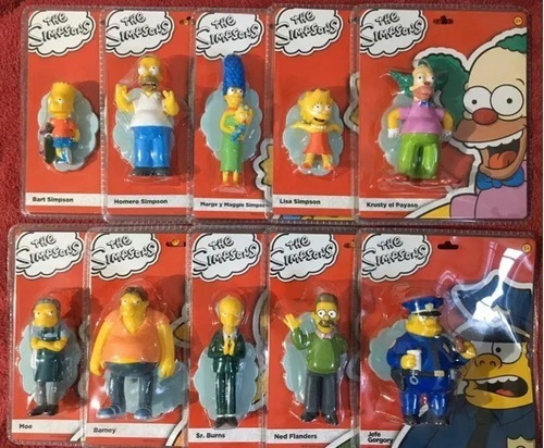 Muñecos - Simpson + Fascículo - Tradebox Lote Por 8 Muñecos