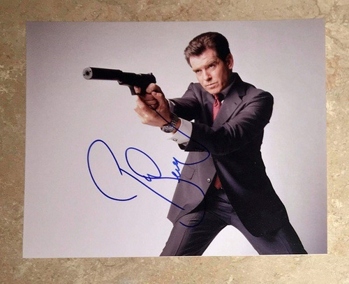 Foto Firmada Por Pierce Brosnan Certificada James Bond 007