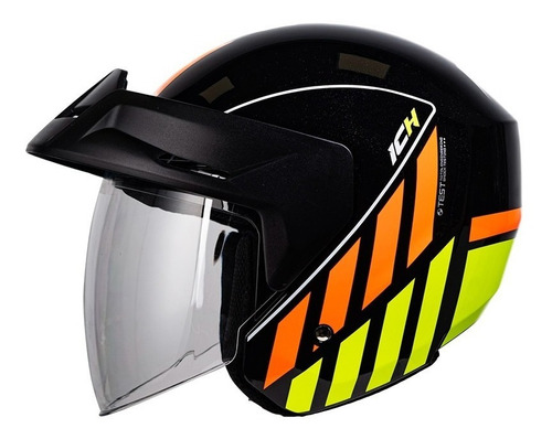 Casco Abierto Ich 101 Blade Ngrbr-am Visor Transparente