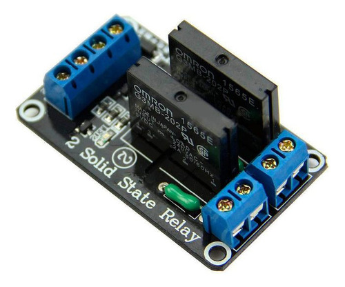 Módulo Rele De Estado Sólido 2 Canais 5v Ssr P/ Arduino