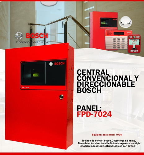 Central De Incendio Bosch Direccionable Panel 7024 Quito/gye