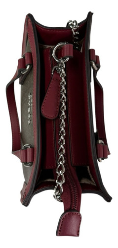 Guess Factory Sv890469-cra Top Zip Adultos Terracota Cafe Con Logos Y Detalles Vino Níquel Terracota