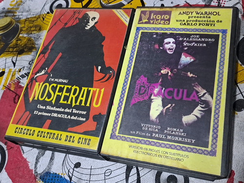Vhs Dracula / Nosferatu Lugosi Murnau Originales + Copy Free (Usado)