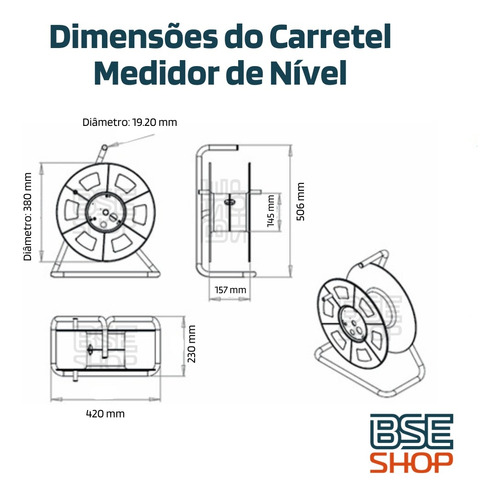 Medidor De Nível Água Poço Artesiano Pmd 400 M Com Bolsa