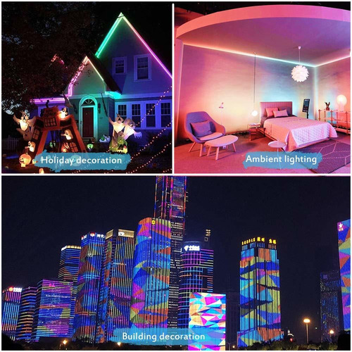 Imagen 8 de 8 de Ws2811 Tira De Luces Led Rgb Direccionable 24v 32.8ft 6...