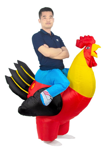 Jyzcos Disfraz De Gallo Inflable Pollo Para Adultos Disfrace