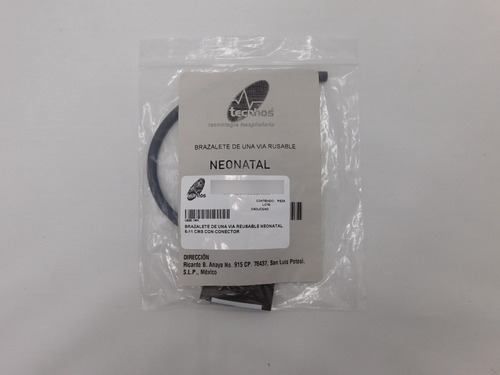 Brazalete De Una Via Reusable Neonatal 6-11 Cms Con Conector