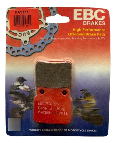 Balatas Traseras Suzuki Ltz400 Quadsport Ltr450 Ebc Fa137x