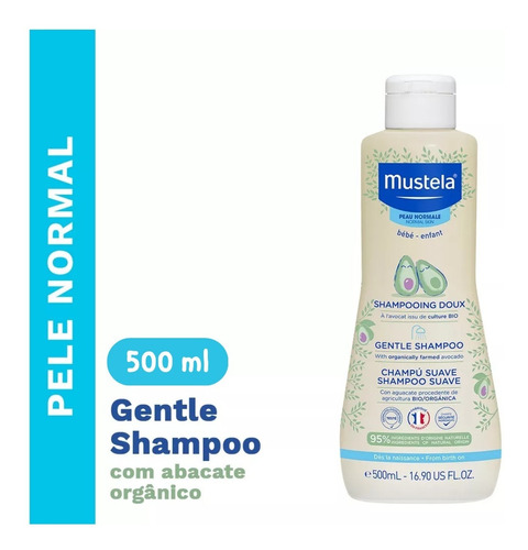 Shampoo Mustela Suave Com Abacate Orgânico 500ml