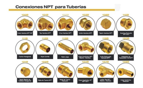 Imagen 4 de 6 de Conexiones De Bronce - Medidas Y Aplicaciones Varias
