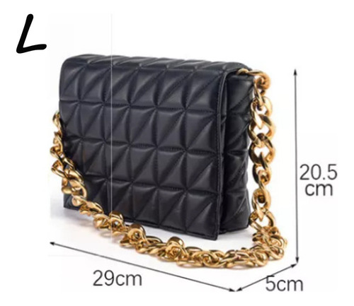 Bolso Bandolera Con Cadena Y Cinturón Grueso Para Mujer