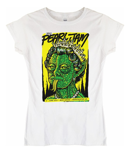 Polera Mujer Pearl Jam Mcr Arena Manches Uk Rock Abominatron