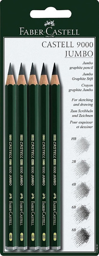 Faber-castell Castell 9000 - Juego De 5 Lapices De Grafito