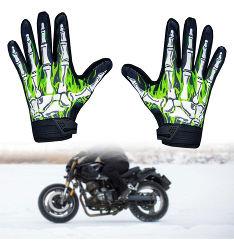 Guantes De Bicicleta Con Estampado De Dedos En Forma De Esqu