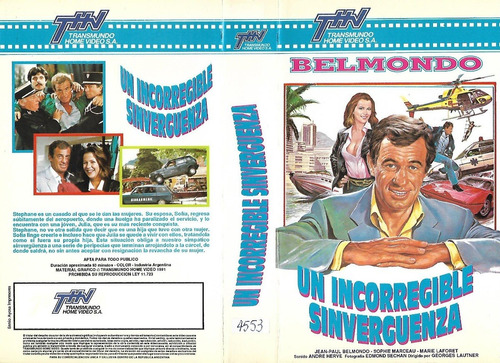 Un Incorregible Sinverguenza Vhs Jean-paul Belmondo 1984