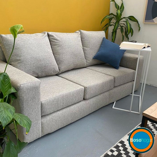 Imagen 4 de 10 de Sillon Chenille Rústico Niza 3 Cuerpos Antidesgarro Indigo
