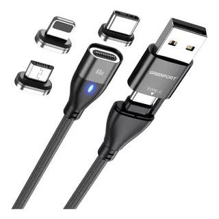 Cable Usb/c Magnético 6 En 1 Micro Usb / Type C / Lightning