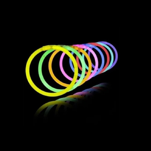 Pulsera Química Luminosa Neon Fiesta Casamiento X 100 Unidad