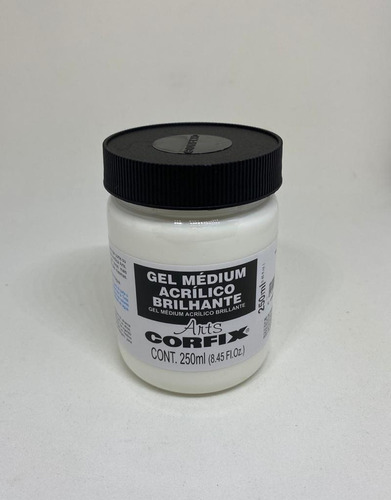 Gel Medium Acrílico Brilhante Corfix Arts - 250ml