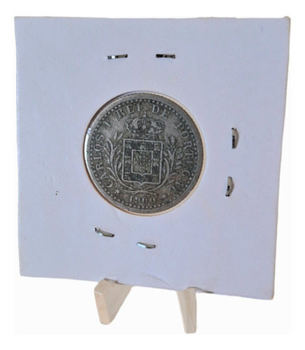 Moeda Antiga De 100 Reis De 1900 De Portugal No Coin Hold (Usado)