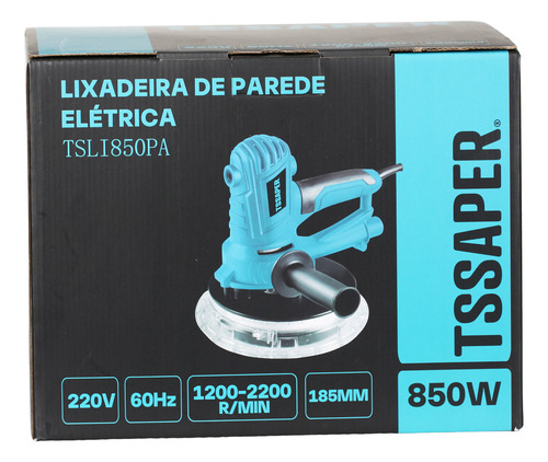 Lixadeira De Parede 850w Para Massa Corrida Com Led