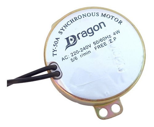 Imagen 1 de 6 de Motor 220v Giratorio Spiedo 5/6 Rpm 4w
