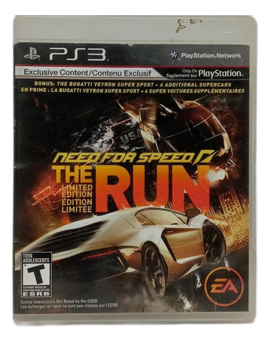 Need For Speed The Run Limited Edition Ps3 (Usado)