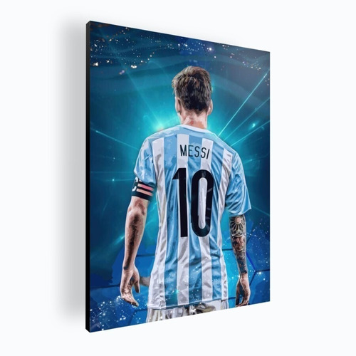 Cuadro Decorativo Moderno Poster Lionel Messi 60x84 Mdf