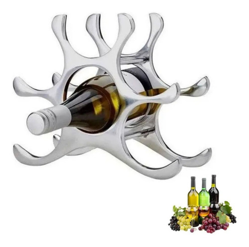 Adega De Mesa Suporte Para Vinhos 6 Garrafas Em Aço Inox Top