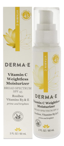 Derma-e Vitamina C Hidratante Sin Peso Spf 45 Unisex Hidrat.