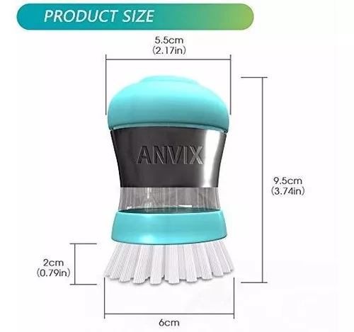 ANVIX anvix soap dispensing palm brush - ergonomic scrub brush