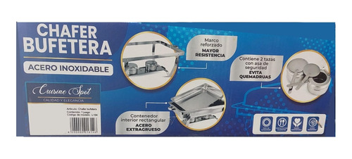 Bufetera Chafer 1 Espacio De Acero Inoxidable Para Chef 11lt