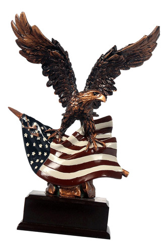 Escultura De Águila Con Bandera Americana, Creativa Moderna