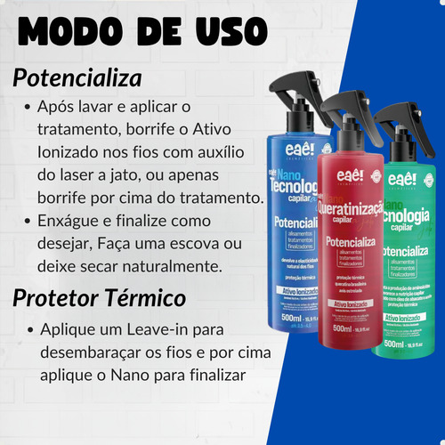 Kit Nanotecnologia Potencializador Cabelo Liso Definitivo