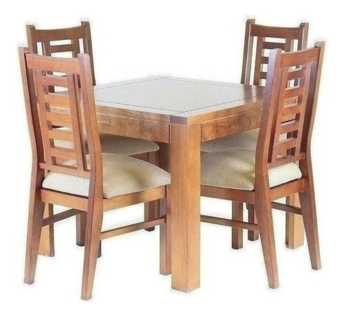 Comedor Rayenco 4 Sillas Canela Raulí / Muebles América