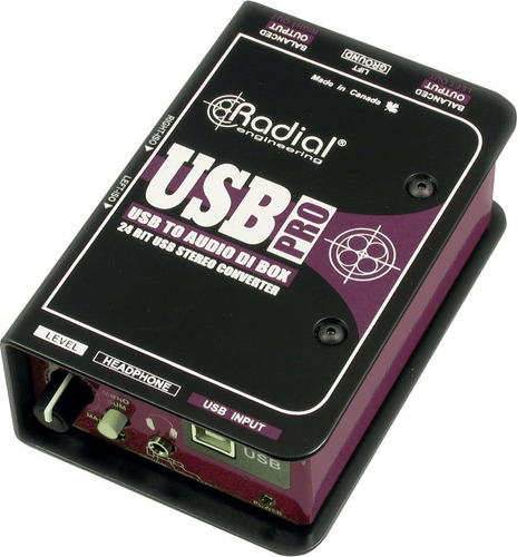 Radial Engineering Portátil Usb Estéreo Usb-pro Di