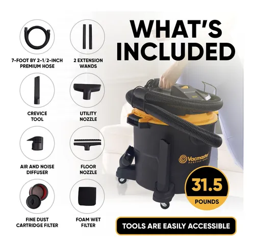 Aspirador Húmedo Y Seco Vacmaster Professional Beast 16l