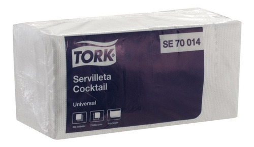 Imagen 1 de 1 de Servilleta Cocktail Tork 1 Paquete De 200 Servilletas