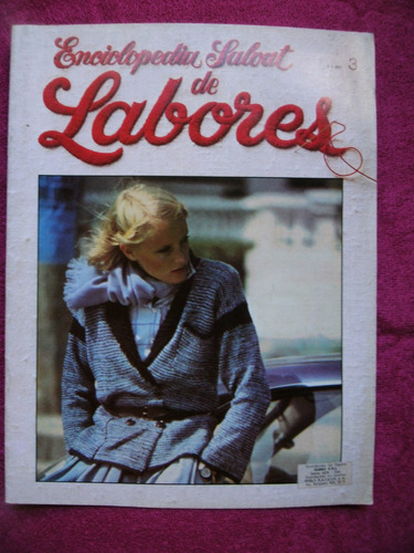 Revista Enciclopedia Salvat Labores,tejido,crochet Nº3