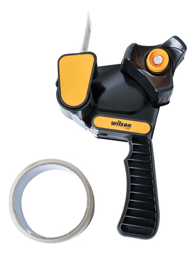 Despachador De Cinta C/6 Rollos De Cinta Transparente Wilson Color Negro Liso