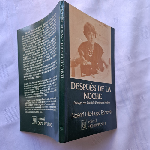 Despues De La Noche Noemí Ulla-hugo Echave Contrapunto 1986 (Usado)