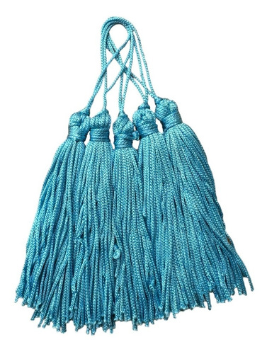 100 Franja Pingente Tassel Seda 8cm- Escolha A Cor Cor Azul-claro